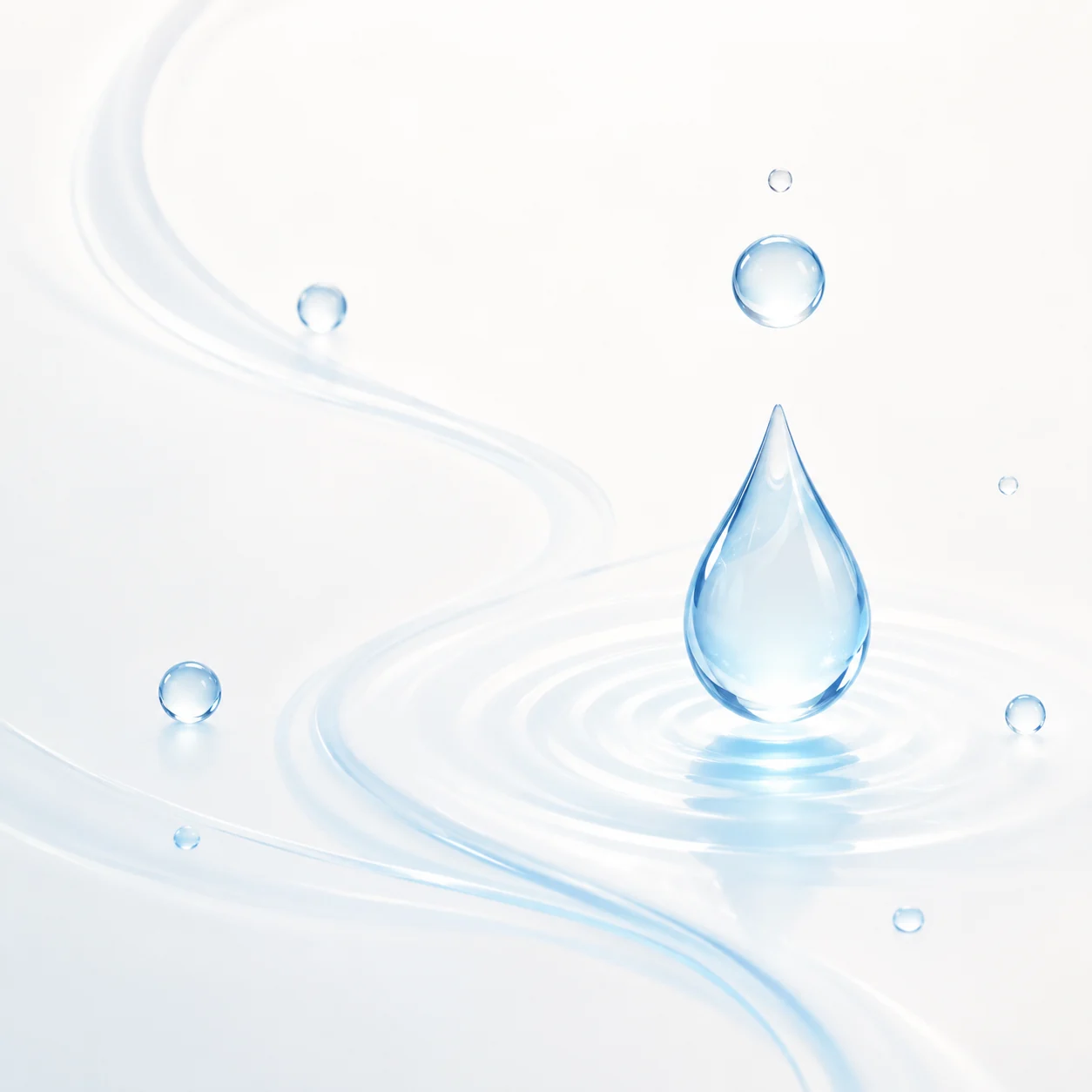 Gouttes d’eau symbolisant la douceur et l’apaisement
